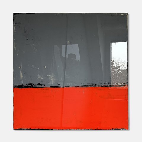 Jana Dettmer, Two Tones Series Grey and Orange, Mischtechnik auf Holz Jana Dettmer, Two Tones Series Grey and Orange, Mischtechnik auf Holz