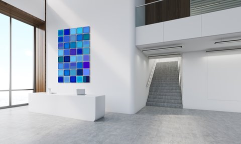 Jana Dettmer, The Square Project 33.24, Installation, Druck hinter Acrylglas Jana Dettmer, The Square Project 33.24, Installation, Druck hinter Acrylglas