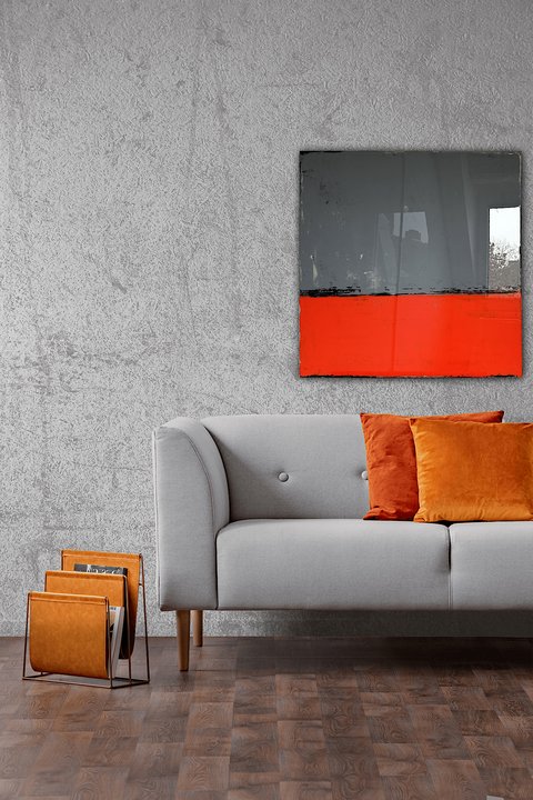 Jana Dettmer, Two Tones Series Grey and Orange, Mischtechnik auf Holz Jana Dettmer, Two Tones Series Grey and Orange, Mischtechnik auf Holz