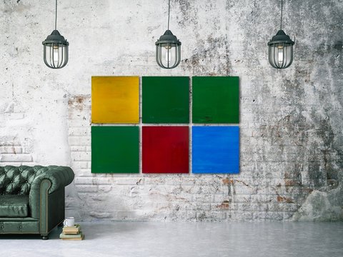 Jana Dettmer, Multicolor 1-6,Mischtechnik auf Holz Jana Dettmer, Multicolor 1-6,Mischtechnik auf Holz