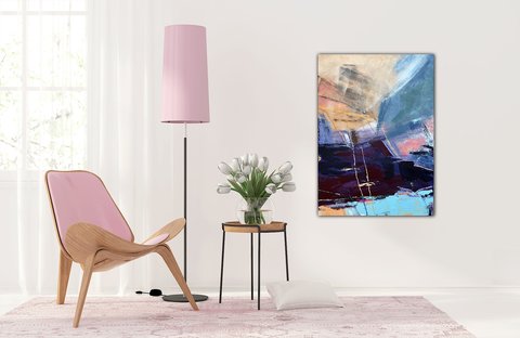 Jana Dettmer,Chilling Afternoon II, Mischtechnik auf Leinwand Jana Dettmer,Chilling Afternoon II, Mischtechnik auf Leinwand