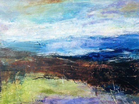 Jana Dettmer, Provence Alpes Côte d’Azur III, Mischtechnik auf Papier Jana Dettmer, Provence Alpes Côte d’Azur III, Mischtechnik auf Papier