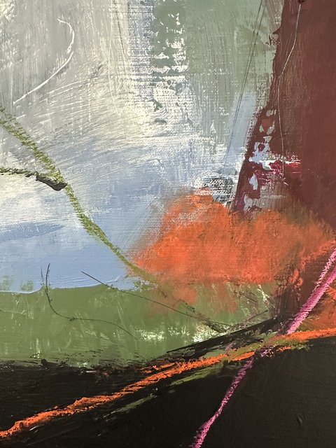 Jana Dettmer, 70x50 cm, Mischtechnik auf Leinwand, 2025 Jana Dettmer, 70x50 cm, Mischtechnik auf Leinwand, 2025