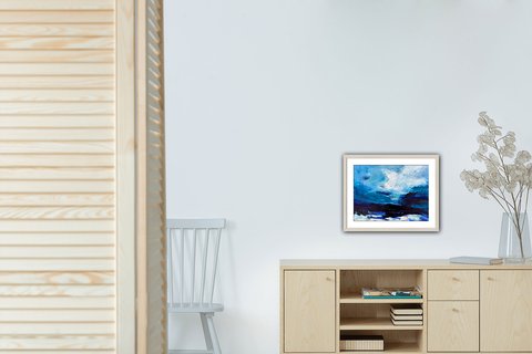 Jana Dettmer, Windy Sea, Mischtechnik auf Papier Jana Dettmer, Windy Sea, Mischtechnik auf Papier