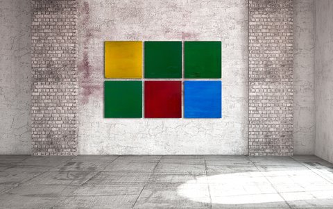 Jana Dettmer, Multicolor 1-6,Mischtechnik auf Holz Jana Dettmer, Multicolor 1-6,Mischtechnik auf Holz