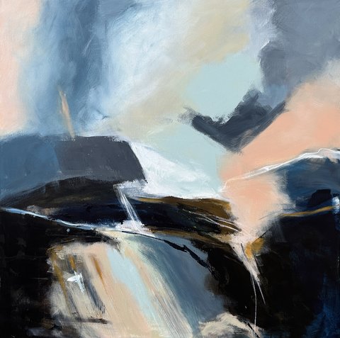Jana Dettmer, SummerintheMountains, Mischtechnik auf Leinwand